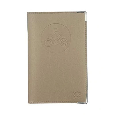 Image de Porte Papier Moto Doré Or adapté Nouveau Format permis de Conduire étui Carte Grise Assurance Fabrication Française