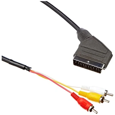 Image de Câble péritel RCA Audio vidéo 3 x 1,8 m Noir LANBERG Eurc from 10cc 0018