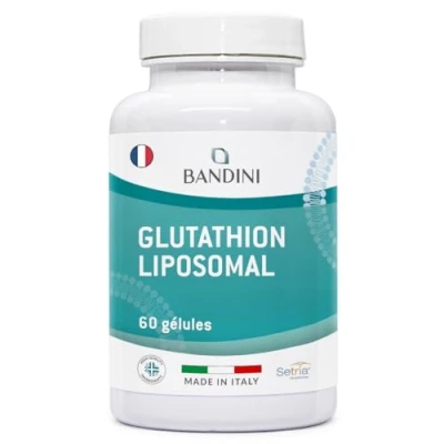 Image de Bandini® Glutathion Liposomal Réduit 60 Gélules, Forme Active L (Setria) Réductase Bioactif, Haut Dosage, Absorption &amp; Biodisponibilité, Glutathione Puissant Antioxydant Naturel Anti âge