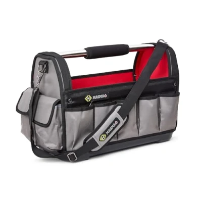 Image de C.K Magma Sac à Outils Ouvert Grand 18&quot;, Outillage Vide de Electricien, Base Résistante L&#039;eau, Caisse a Outil Technicien, Sacoche Outils, Valise d&#039;outils, Trousse, Tote Tool Bag, MA2636