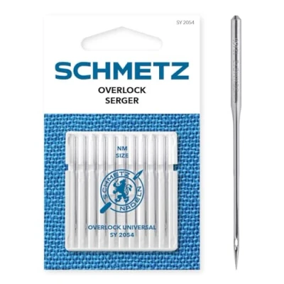 Image de SCHMETZ aiguilles pour machines à coudre 10 Overlock/surjeteuse SY 2054 et 16x75 Grosseur d&#039;aiguille 10x 90/14