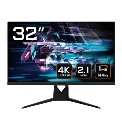 Image de Gigabyte Moniteur de Jeu Pro AORUS FI32U 31,5&quot; UHD 3840 x 2160 (UHD), 144Hz, 1ms, KVM, 350 CD/m², FreeSync Premium Pro, DisplayHDR 400, HDMI 2.1, DisplayPort 1.4