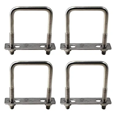 Image de Lot de 4 boulons en U carrés M6 x 50 100 mm acier inoxydable 304