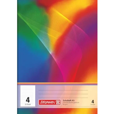 Image de Brunnen 104530402 Cahier d&#039;exercice ligné 4 pages A5 32 feuilles Multicolore