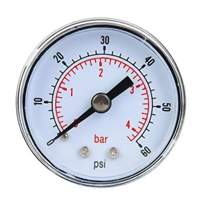 Image de manomètre de pression d&#039;eau, axial à cadran BSPT, pour une pression(0 60psi,0 4bar)