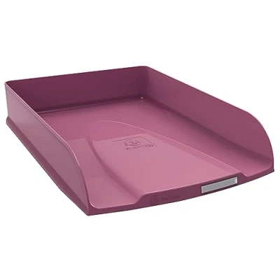 Image de Exacompta Réf. 11138D Lot de 6 corbeilles à courrier COMBO STYLI Skandi pour documents au format A4+ dim 34 x 25 6,5 cm porte étiquette peut contenir 500 feuilles couleur vieux rose