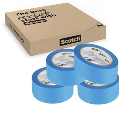 Image de ScotchBlue Ruban de Masquage Peinture Multi Surfaces, 36 mm x 41 m, 4 Rouleaux Scotch Adhésif Polyvalent pour Travaux et Décoration, Intérieur Extérieur, 70% PEFC