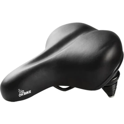 Image de ON BIKE Selle de vélo Ville Universelle en polyuréthane Double Ressort rembourré