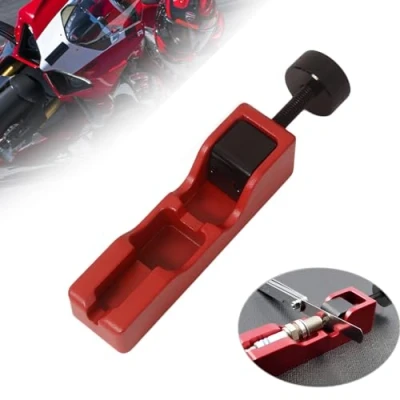 Image de Oldbones Jauge d&#039;espace pour bougie d&#039;allumage, outil universel compatible avec la plupart des bougies d&#039;allumage de 10 mm, 12 14 16 mm ((rouge)