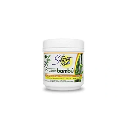 Image de Silicon Mix Bambu Traitement Pour Cheveux Nourrissant 450g Avec Silice de Bambou, Huile D&#039;amande et Vitamines Secs Abîmés