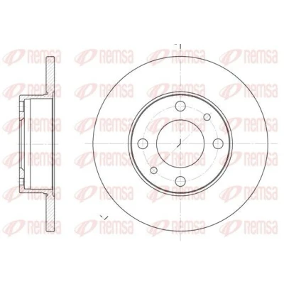 Image de REMSA 6030.00 Disque de frein Essieu avant 227, 227 10,8 4 plein FIAT: Panda I 3/5 portes, Uno Fiorino II Van, LANCIA: DELTA 1, Y10