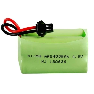 Image de YUNIQUE GREEN CLEAN POWER Batterie Ni MH 4,8V AA 2400mAh Haute Capacité Connecteur SM 2P Compatible HY800 F1 F3 RC Boat, Bus Inclut Câble Charge USB, Vert