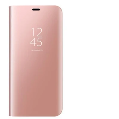 Image de Dedux Coque pour Samsung Galaxy A71, Clear View Etui à Rabat Cover Flip Translucide Standing Support Miroir Antichoc Portable Case A71.Or Rose