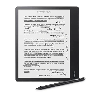 Image de Kobo Elipsa 2E Liseuse 10.3 Écran Tactile antireflet avec ComfortLight Pro Inclus Stylus 2 Luminosité Ajustable Wi FI Carta E Ink Technology 32GB