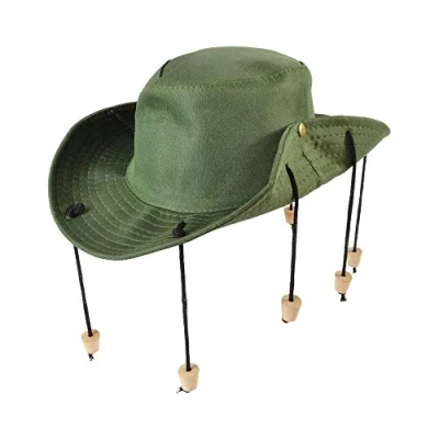 Image de Bristol Novelty Chapeau Outback Aussie avec Bouchons en liège 1 pièce Vert Militaire Taille Unique Adulte Style aventurier Australien, BH657