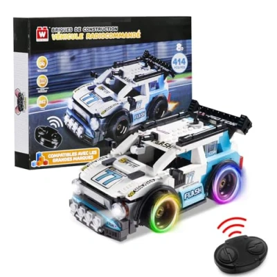 Image de Wise Block Voiture Télécommandée Jeu de Construction Véhicule Racing Radiocommandé 414 PCS,Jouet Enfant 8 9 10 11 12+ Ans Garcon Fille
