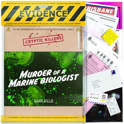 Image de Cryptic Killers Unsolved murder mystery game Cold Case Files Investigation Detective Indices / Preuves Solve the Crime Individus, rendez vous galants et groupes de fête d&#039;un biologiste