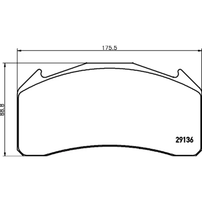 Image de TEXTAR 2913606 Jeu de plaquettes frein non préparé pour indicateur d&#039;usure VOLVO: FL