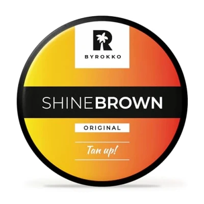 Image de BYROKKO Shine Brown Accélérateur de Bronzage (210 ml), Crème Bronzante pour Banc Solaire, un Intense Naturel avec des Ingrédients Naturels