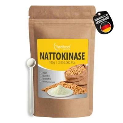 Image de Nattokinase Poudre de 100 g 2 000 FU Haute biodisponibilité Sans stéarate magnésium K1 K2 Avec certificat d&#039;analyse