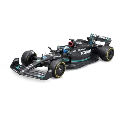 Image de Bburago 1/24 Racing 2023 Mercedes AMG F1 W14 E Performance avec Casque #Russell Nouveauté 2024 : Une réplique précise pour Les Fans de Course, capturant l&#039;esprit la compétition