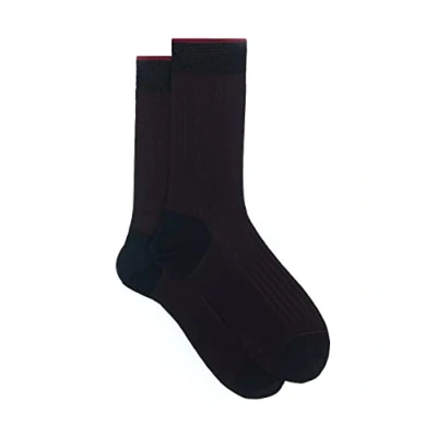 Image de Calze corte uomo cotone blu vanis?.
