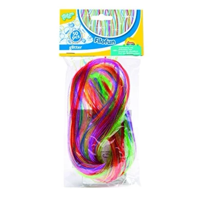 Image de Totum kit créatif filofun 50 fils glitter 80cm Crée tes scoubidous