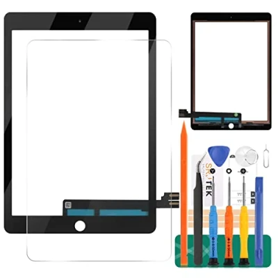 Image de SRJTEK pour iPad Pro 9.7 2016 Génération A1673 A1674 A1675 Écran Tactile Digitizer Capteur (Pas D&#039;écran LCD, Pas De Bouton Home) (Noir)