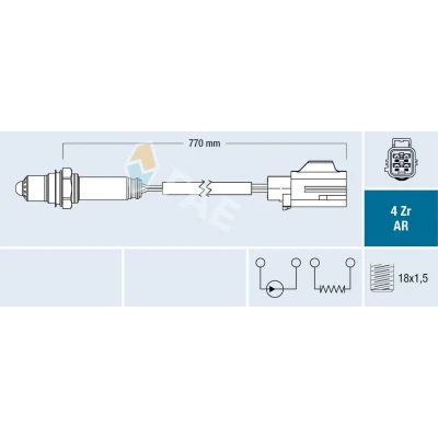 Image de FAE 75637 Sonde lambda VOLVO: S60 I, V50, C30