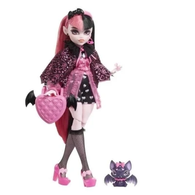 Image de Monster High Draculaura avec chauve souris de compagnie Poupée 4 ans et +