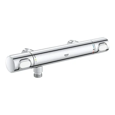 Image de GROHE Robinet thermostatique douche Precision Flow, montage mural, indicateur de température, filtres intégrés, chromé, 34799000 (Import Allemagne)
