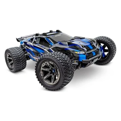 Image de Traxxas Rustler 4x4 Ultimate VXL Bleu 1/10 RTR 67097 4