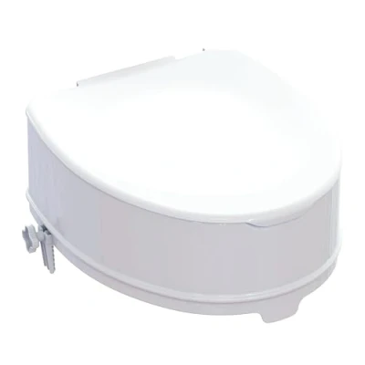 Image de Identités, Réhausse WC Modèle Ibiza, Forme anatomique confortable, Fixation rapide et sans outil, Entretien désinfection facile, Améliore la sécurité aux WC, Hauteur 15 cm, Avec couvercle