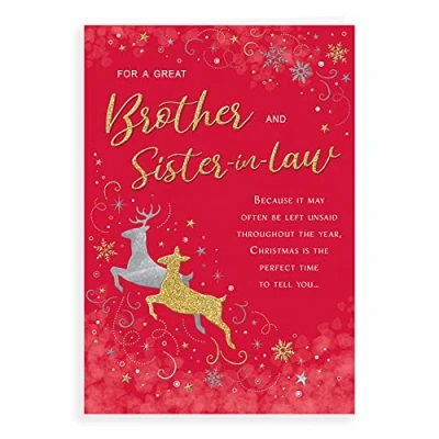 Image de Piccadilly Greetings Group Ltd Royal Publishing C85370 Carte de Noël classique pour belle sœur 22,9 x 15,2 cm