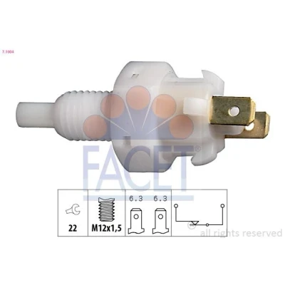Image de FACET 7.1004 Interrupteur des feux de freins mécanique M12x1,5 Made in Italy OE Equivalent OPEL: Corsa B 3/5 portes, A CC, Combo Van