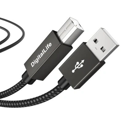 Image de DigitalLife Câble d&#039;interface MIDI USB C vers B de 1,8 m pour Claviers Compatible avec Divers Appareils, A180 II