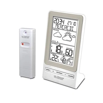 Image de La Crosse Technology WS6819 Prévision, Alertes de Température et Indice Confort Station météo, Taupe