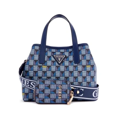 Image de Guess WAVE MINI TOTE SET Sac à main, Femme, Taille: One Size, Blue