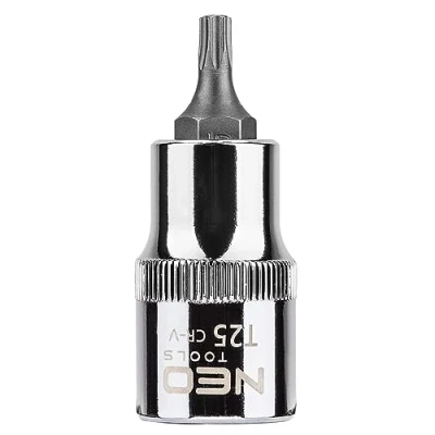 Image de NEO TOOLS Clé à douille 1/2pouce T25 Acier chrome vanadium, d&#039;outil Torx intérieur 08 751