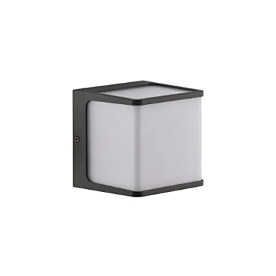 Image de LUTEC Doblo applique murale d&#039;extérieur LED moderne en aluminium anthracite 15 W, 800 lm, 3000 K, carrée pour terrasse, cour, porte d&#039;entrée, IP54, résistante aux intempéries