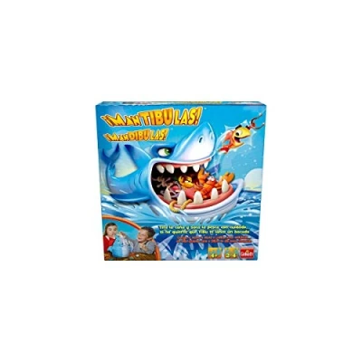 Image de Mandibulas, Juego de Mesa. La pesca más divertida, para niños partir 4 años. Rescata los animalitos marinos sin que el Tiburón te atrape. Saca peces su mandíbula con tu caña pescar