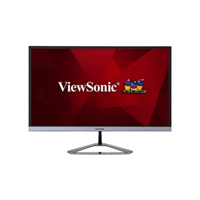 Image de ViewSonic VX2476 SMH Moniteur 24&quot;, Full HD, 4ms, 250 nits, VGA, HDMI, DisplayPort, hauts parleurs, chassis argenté sans bords
