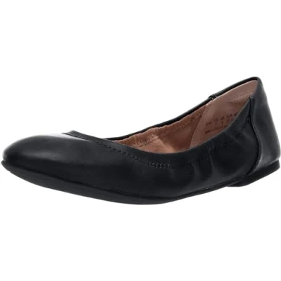 Image de Amazon Essentials Ballerines Belice Femme, Noir Faux Cuir, 41 EU Large