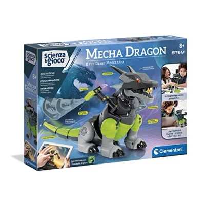 Image de Clementoni Scienza e Gioco Robotics Play Mecha Dragon Robot Science et Jeu Educatif Interactif, Multicolore, 19170, Medium