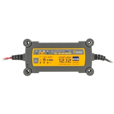 Image de Gys GYSFLASH 12.12 Chargeur/Maintien de Charge Inverter 230V Livré avec Pinces Connexion