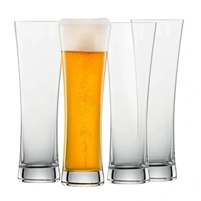 Image de Schott Zwiesel Beer Basic Lot de 4 verres à bière linéaires pour blé Passe au lave vaisselle Fabriqué en Allemagne (réf. 130005)