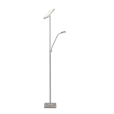 Image de Lindby Sumani lampadaire LED, angulaire, nickel