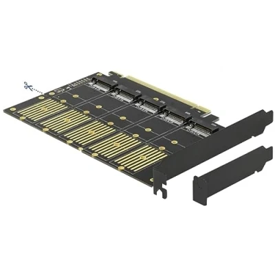 Image de DeLOCK Carte PCI Express x16 vers 5 x interne M.2 touche B / SATA Neuf