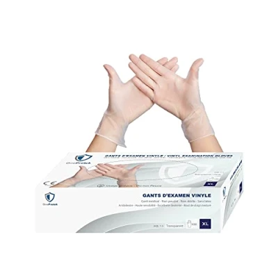 Image de OneProtek gants jetables en Vinyle Boîte de 100 Taille XL non poudrés, sans latex Multi usages et résistants