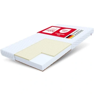 Image de FDM Matelas en Mousse, Polyester, Blanc, 80 x 180 cm